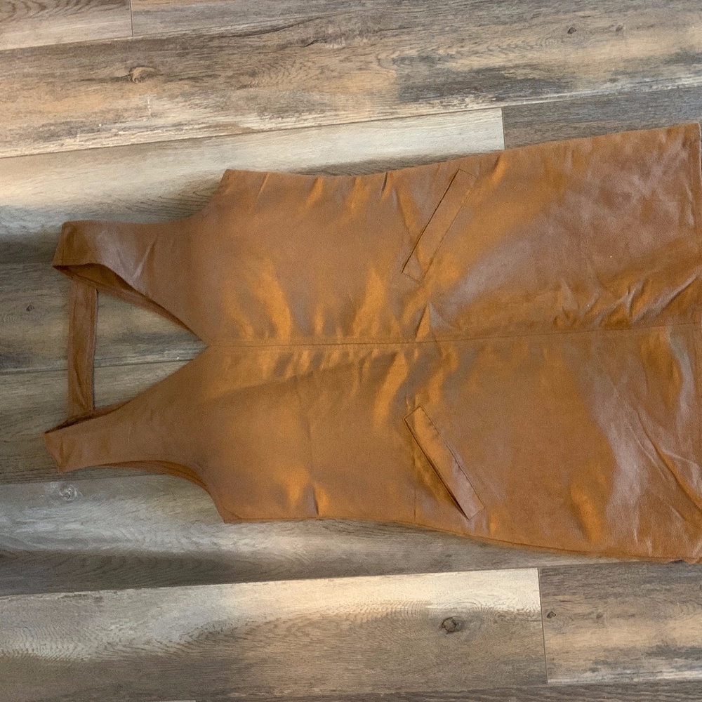 Brown Suede Mini Dress